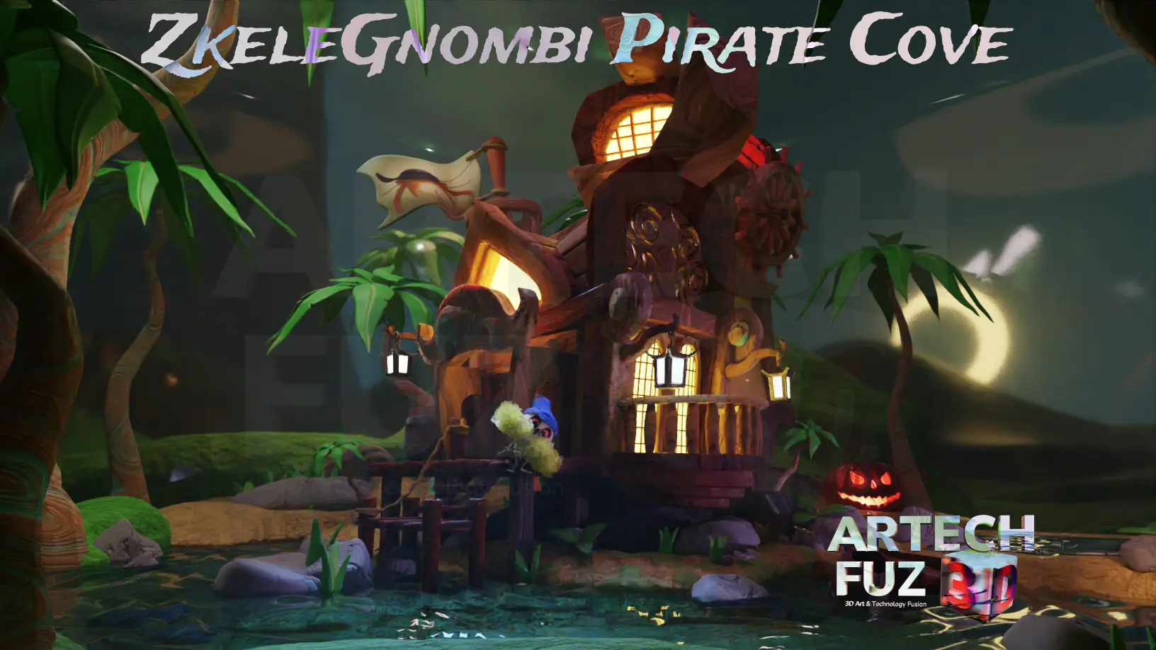 First Render Preview Midshot ZkeleGnombie sitting on the deck